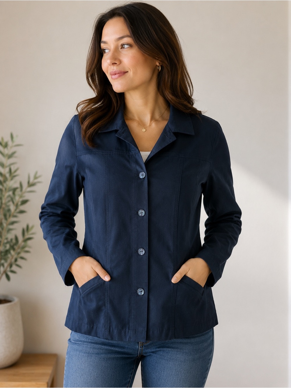 Chico's Black Tailored Button-Front Jacket, size 1 (medium)